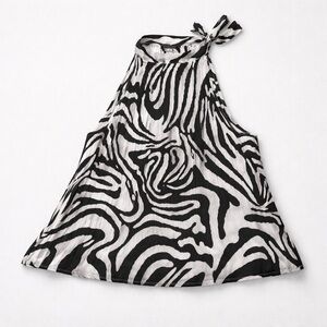Jaipur Black and White Zebra Print Tunic-XL